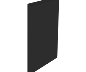 1x Kit façade porte pour coulissant ou lave vaisselle Noir Mat Sans Poignée H. 71,7 cm L. 59,7 cm