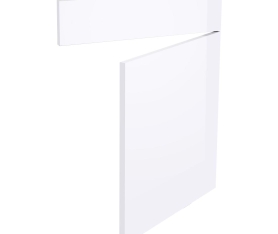 Kit façade meuble cuisine Blanc Brillant 1 porte, 1 faux tiroir H. 71,7 cm x L. 59,7 cm