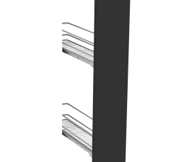 1x Kit façade meuble cuisine Noir Cadre 1 porte H. 71,7 cm x L. 14,7 cm