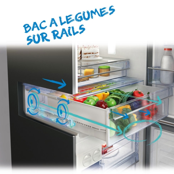 Réfrigérateur encastrable combiné froid brassé 178 cm