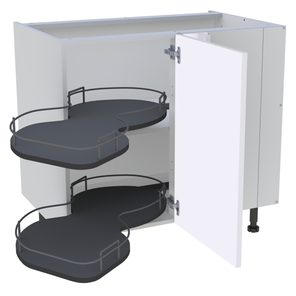 Bas 900 angle 1porte D avec plateaux gauche