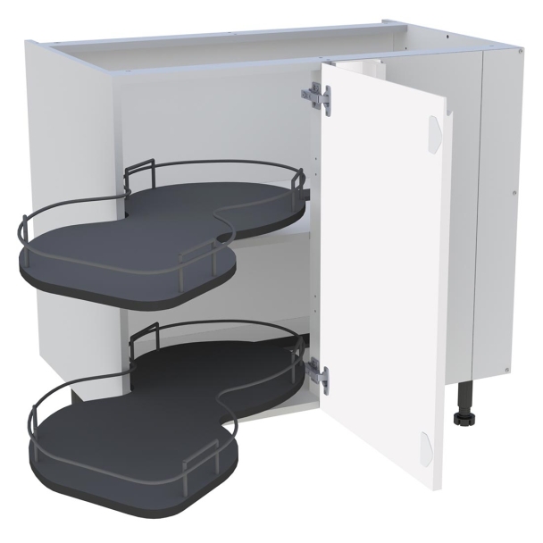 Bas 900 angle 1porte D avec plateaux gauche