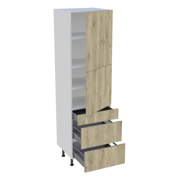Colonne  600 2portes 1tiroir 2casseroliers 