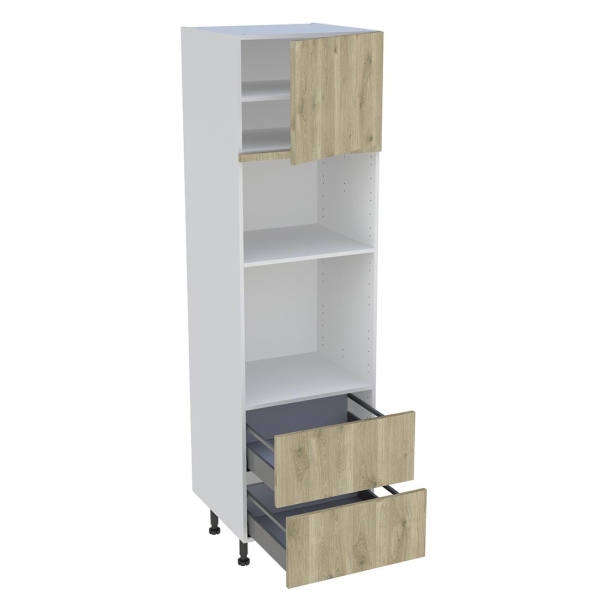 Colonne 600 four + micro-onde 2casseroliers  1porte 