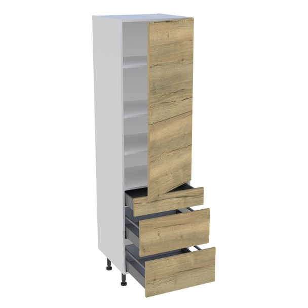 Colonne  600 2portes 1tiroir 2casseroliers 