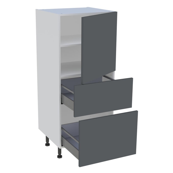 Demi-colonne cuisine 1 porte et 2 tiroirs H.129,6 cm x L. 60 cm