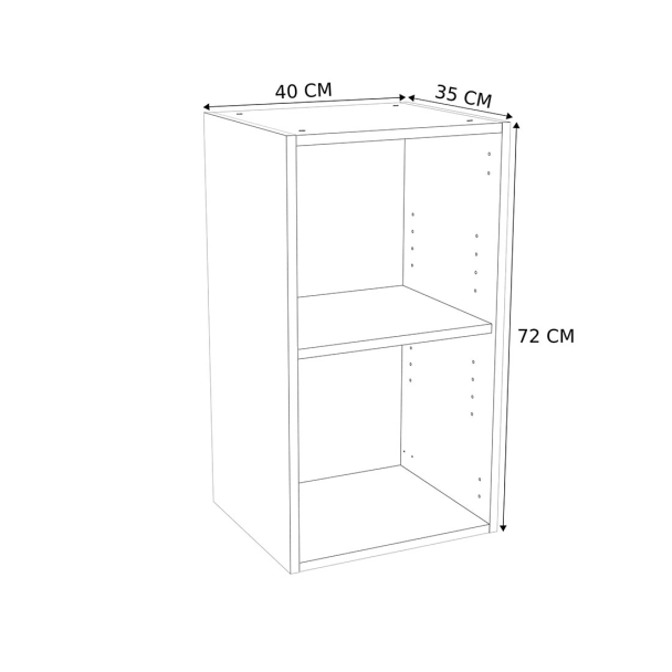 Caisson Meuble haut cuisine Blanc H. 72 cm x L. 40 cm