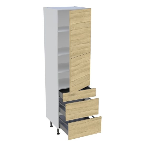 Colonne  600 2portes 1tiroir 2casseroliers 