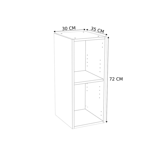 Caisson Meuble haut cuisine Blanc H. 72 cm x L. 30 cm