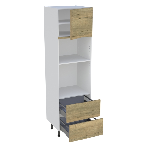 Colonne 600 four + micro-onde 2casseroliers  1porte 