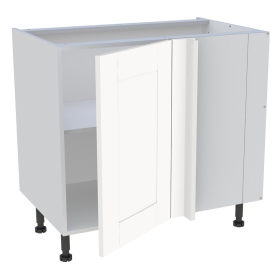 Meuble bas d'angle cuisine 1 porte H.72 cm x L. 90 cm - Blanc Cadre