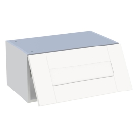 Meuble haut cuisine 1 porte relevante H.28,8 cm x L. 60 cm - Blanc Cadre