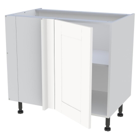 Meuble bas d'angle cuisine 1 porte H.72 cm x L. 90 cm - Blanc Cadre