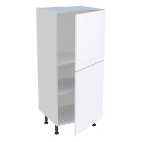 Demi-colonne cuisine 2 portes H.129,6 cm x L. 60 cm - Blanc Brillant