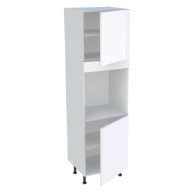 Colonne cuisine pour four avec 2 portes H.201,6 cm x L. 60 cm - Blanc Brillant