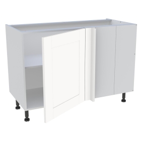 Meuble bas d'angle cuisine 1 porte H.72 cm x L. 120 cm - Blanc Cadre