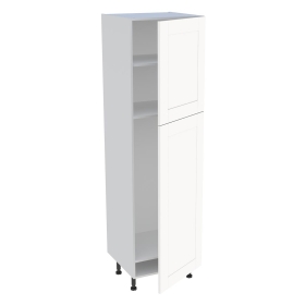 Colonne cuisine pour réfrigérateur avec 2 portes H.201,6 cm x L. 60 cm - Blanc Cadre