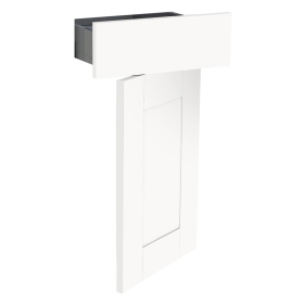 Kit façade meuble cuisine Blanc Cadre 1 porte, 1 tiroir H. 71,7 cm x L. 39,7 cm