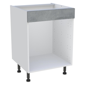 Meuble bas cuisine pour four H.72 cm x L. 60 cm - Béton Brut