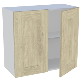 Meuble haut cuisine 2 portes H. 72 cm x L. 80 cm - Chêne Naturel Cadre