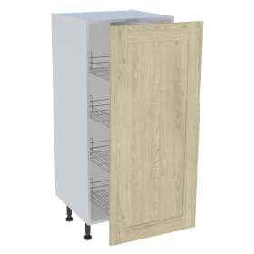 Demi-colonne cuisine 1 porte H.129,6 cm x L. 60 cm - Chêne Naturel Cadre