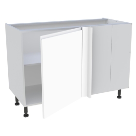 Meuble bas d'angle cuisine 1 porte H.72 cm x L. 120 cm - Blanc Mat Sans Poignée