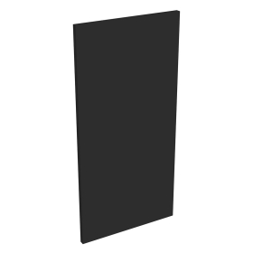 Coté de remplacement meuble haut cuisine NOIR MAT - H. 72 cm