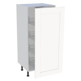 Demi-colonne cuisine 1 porte H.129,6 cm x L. 60 cm - Blanc Cadre