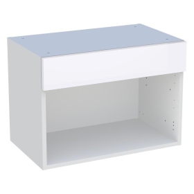 Meuble haut cuisine pour micro-ondes  H.43,2 cm x L. 60 cm - Blanc Brillant