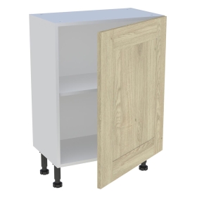 Meuble bas cuisine 1 porte H.72 cm x L. 60 cm x P. 36,9 cm - Chêne Naturel Cadre