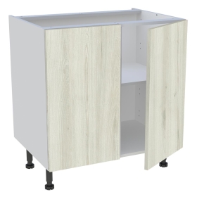 Meuble bas cuisine 2 portes H.72 cm x L. 80 cm - Chêne Blanchi