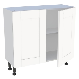 Meuble bas cuisine 2 portes H.72 cm x L. 90 cm x P. 36,9 cm - Blanc Cadre