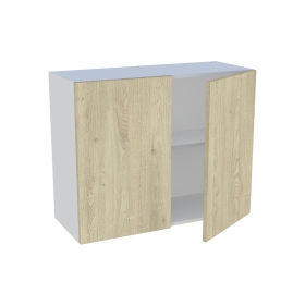 Meuble haut cuisine 2 portes H.72 cm x L. 90 cm - Chêne naturel