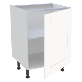 Meuble bas cuisine 1 porte H.72 cm x L. 60 cm - Blanc Cadre