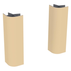 Lot de 2 jonctions d'angle droit pour plinthe H. 15 cm - Chêne naturel