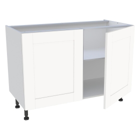 Meuble bas cuisine 2 portes H.72 cm x L. 120 cm - Blanc Cadre