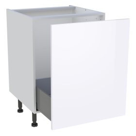 Meuble bas cuisine 1 porte coulissante H.72 cm x L. 60 cm - Blanc Brillant