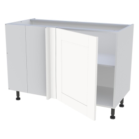 Meuble bas d'angle cuisine 1 porte H.72 cm x L. 120 cm - Blanc Cadre