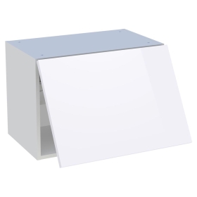 Meuble haut cuisine 1 porte relevante H.43,2 cm x L. 60 cm - Blanc Brillant