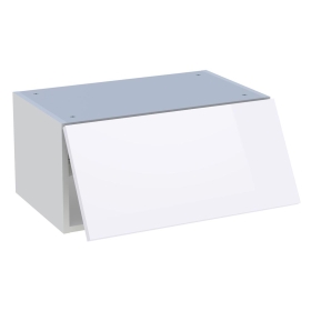 Meuble haut cuisine 1 porte relevante H.28,8 cm x L. 60 cm - Blanc Brillant