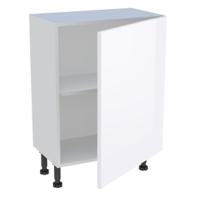 Meuble bas cuisine 1 porte H.72 cm x L. 60 cm x P. 36,9 cm - Blanc Brillant