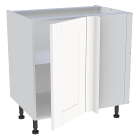 Meuble bas d'angle cuisine 1 porte H.72 cm x L. 80 cm - Blanc Cadre