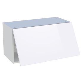 Meuble haut cuisine 1 porte relevante H.43,2 cm x L. 80 cm - Blanc Brillant