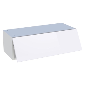 Meuble haut cuisine 1 porte relevante H.28,8 cm x L. 90 cm - Blanc Brillant